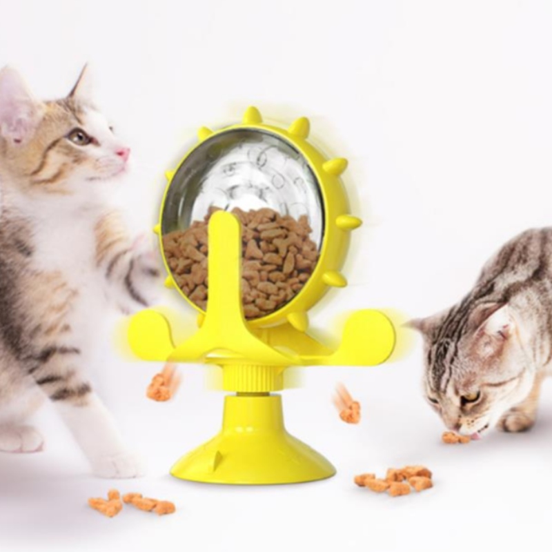 Suministros para mascotas Turnato de placa giratoria Toy Toy Interactivo Alimentador lento Entrenador de fugas de alimentos divertidos gatos juguetes